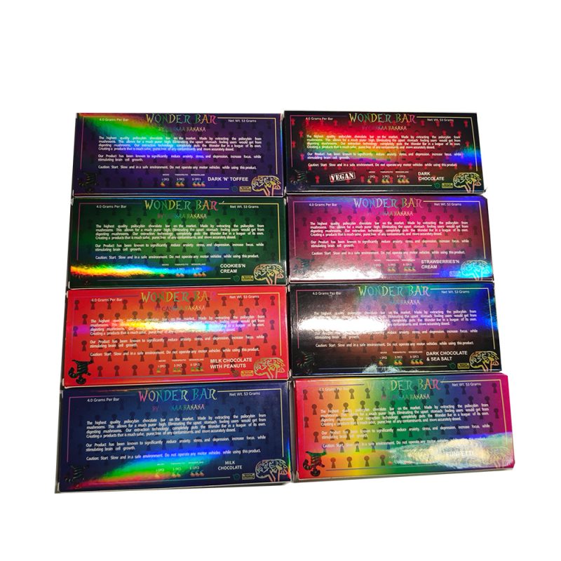 Empty Packing Wonder Bar 8 Flavors Magic Mushroom Chocolate Package Boxes