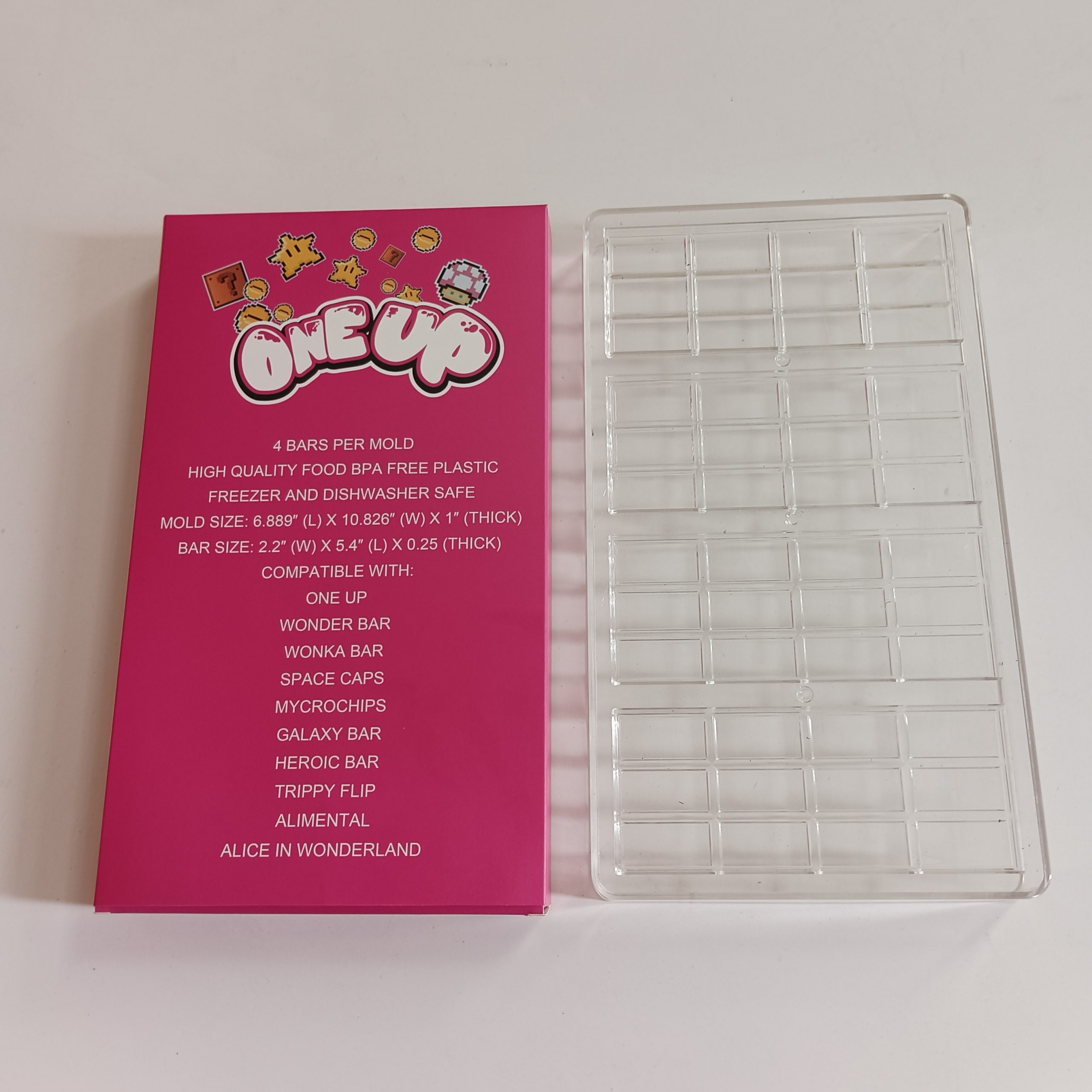Empty Mold for One Up Mushroom Chocolate Bar Box