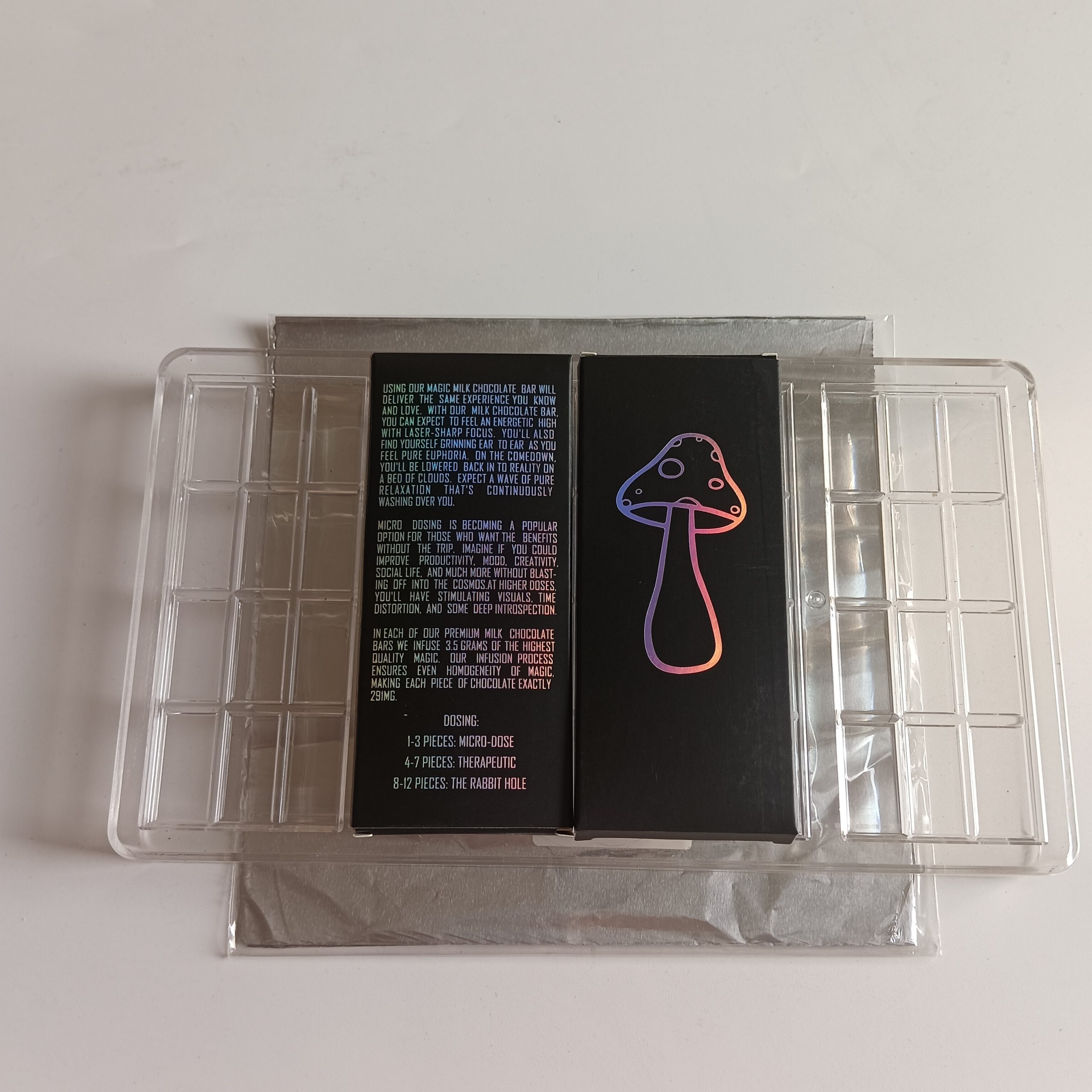 Empty Packing Hologram 4G Mushroom Chocolate Box 3.5G Magic Mushrooms Psilocybin