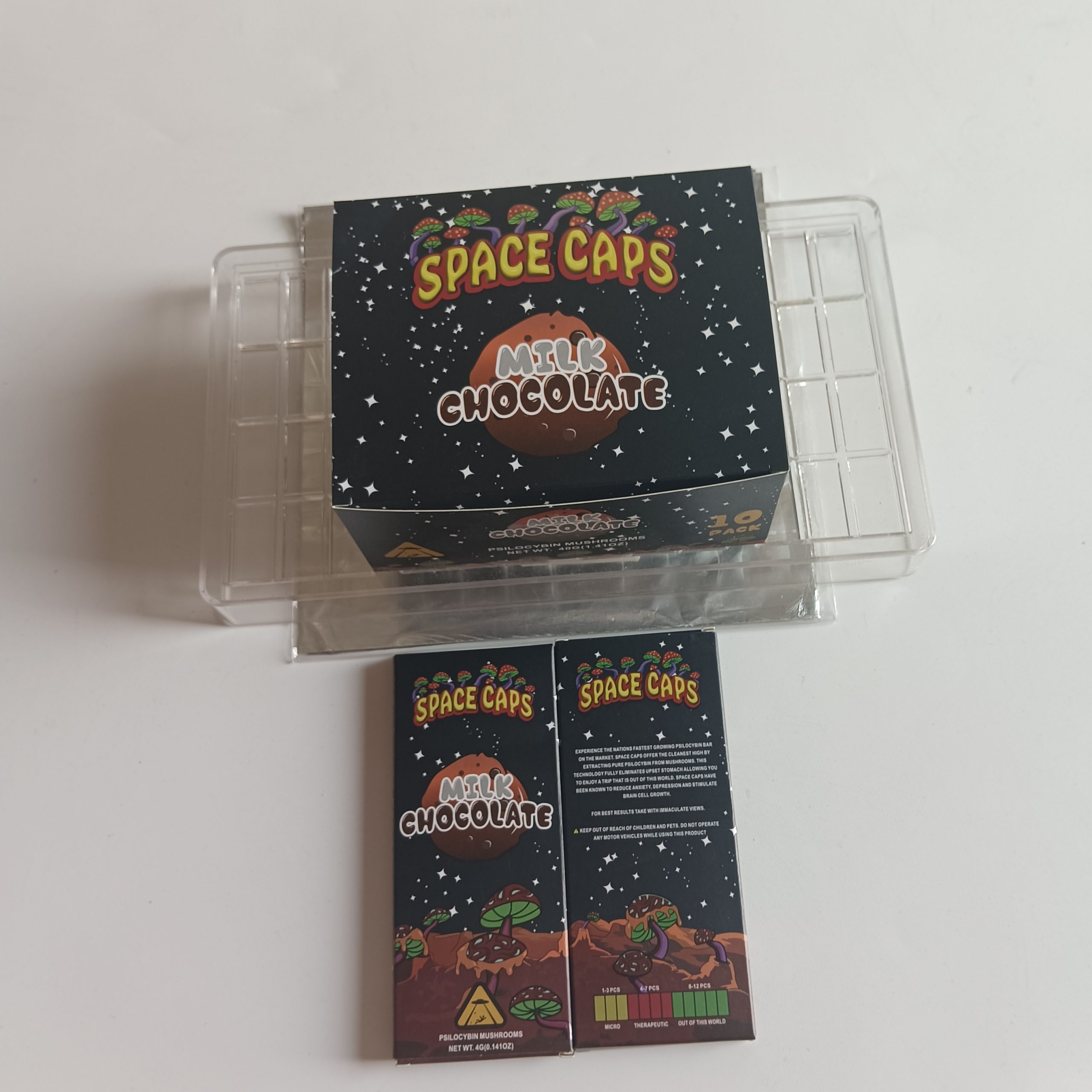 Empty Packing 1000pcs Space Caps 4G Mushroom Chocolate Package Boxes