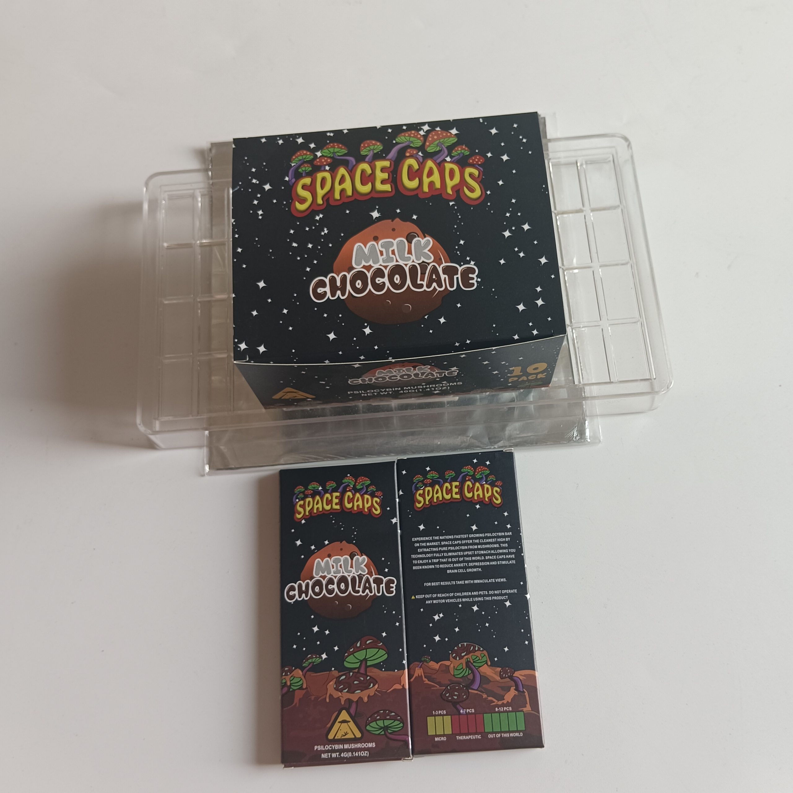 Empty Packing 1000pcs Space Caps 4G Mushroom Chocolate Package Boxes