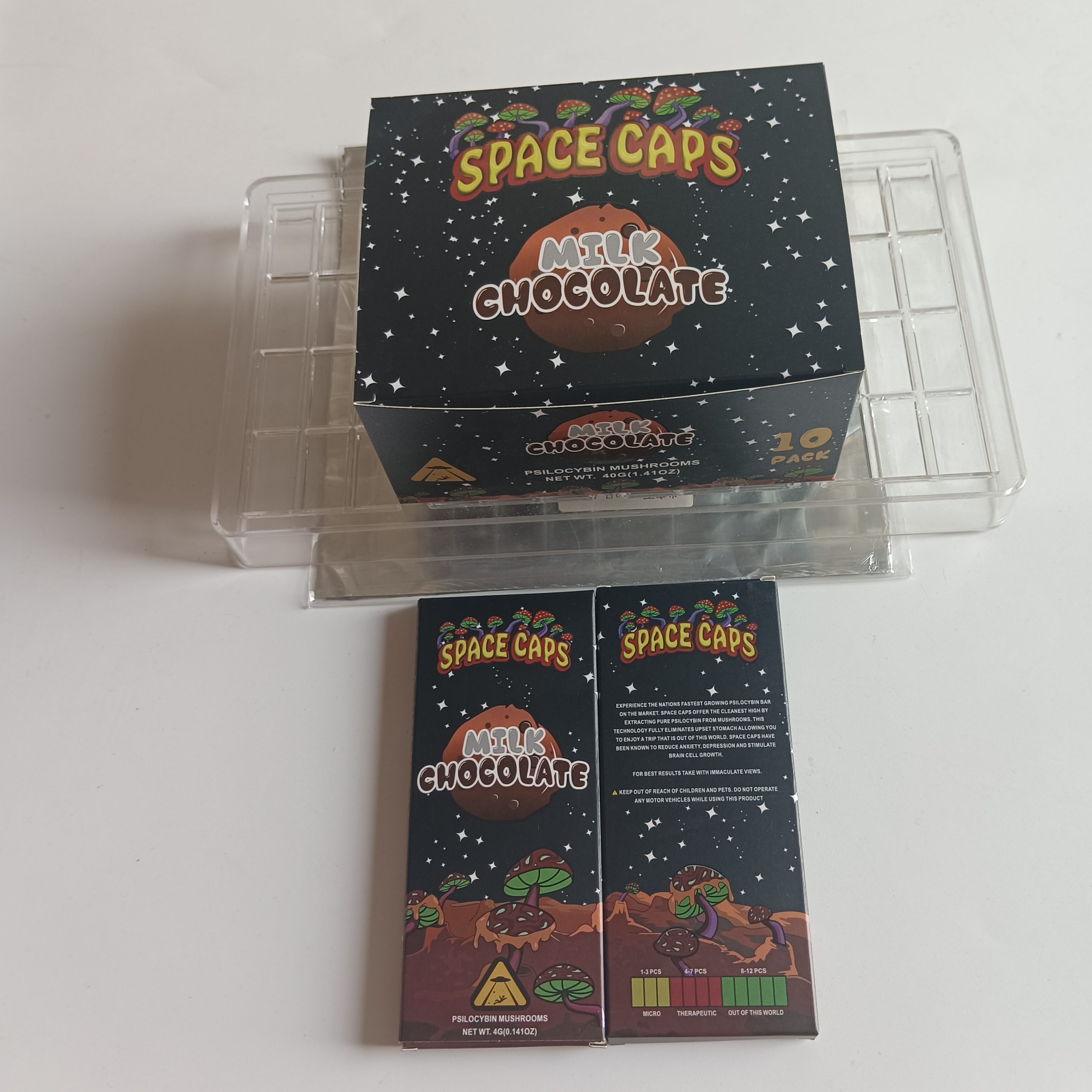 Empty Packing 1000pcs Space Caps 4G Mushroom Chocolate Package Boxes