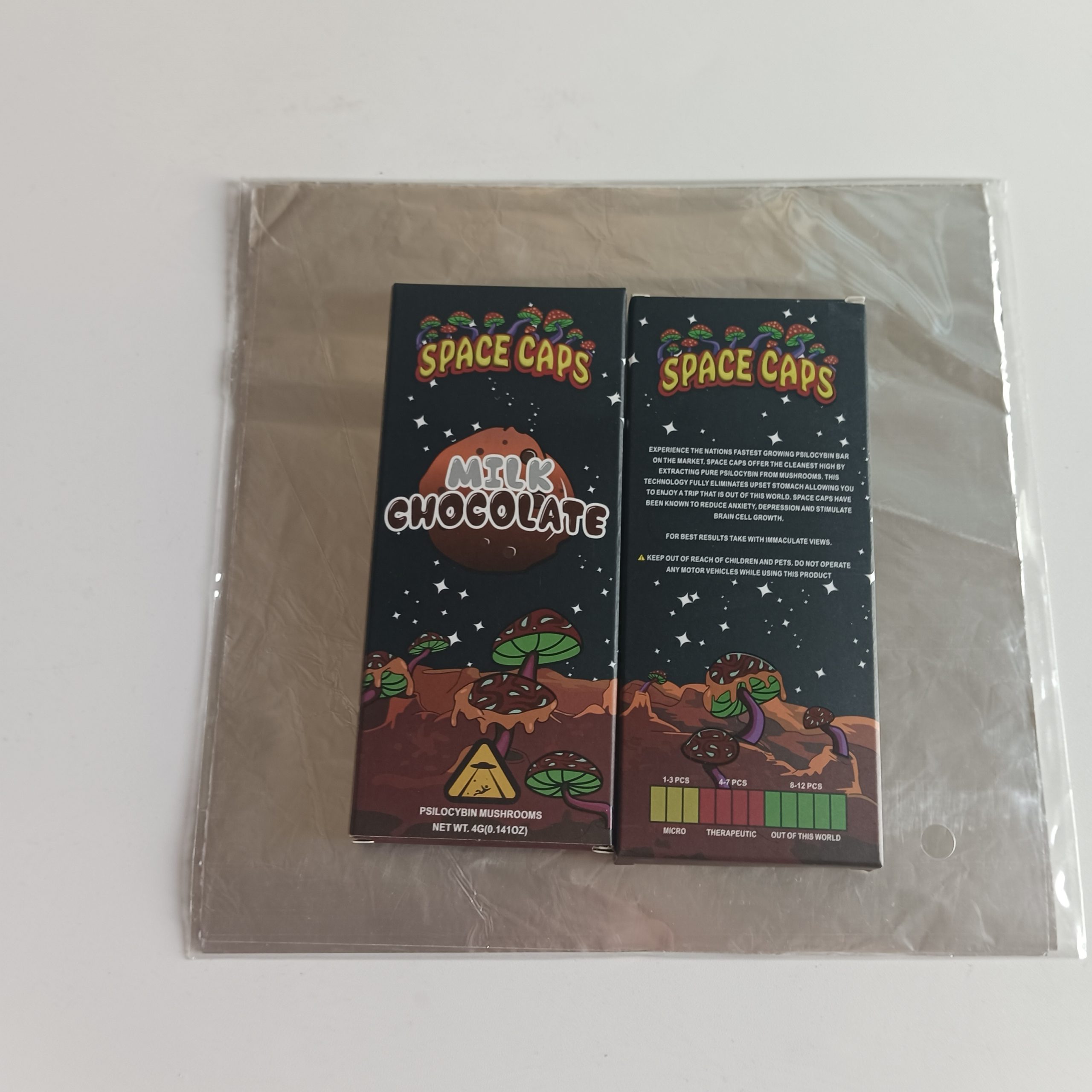 Empty Packing 1000pcs Space Caps 4G Mushroom Chocolate Package Boxes