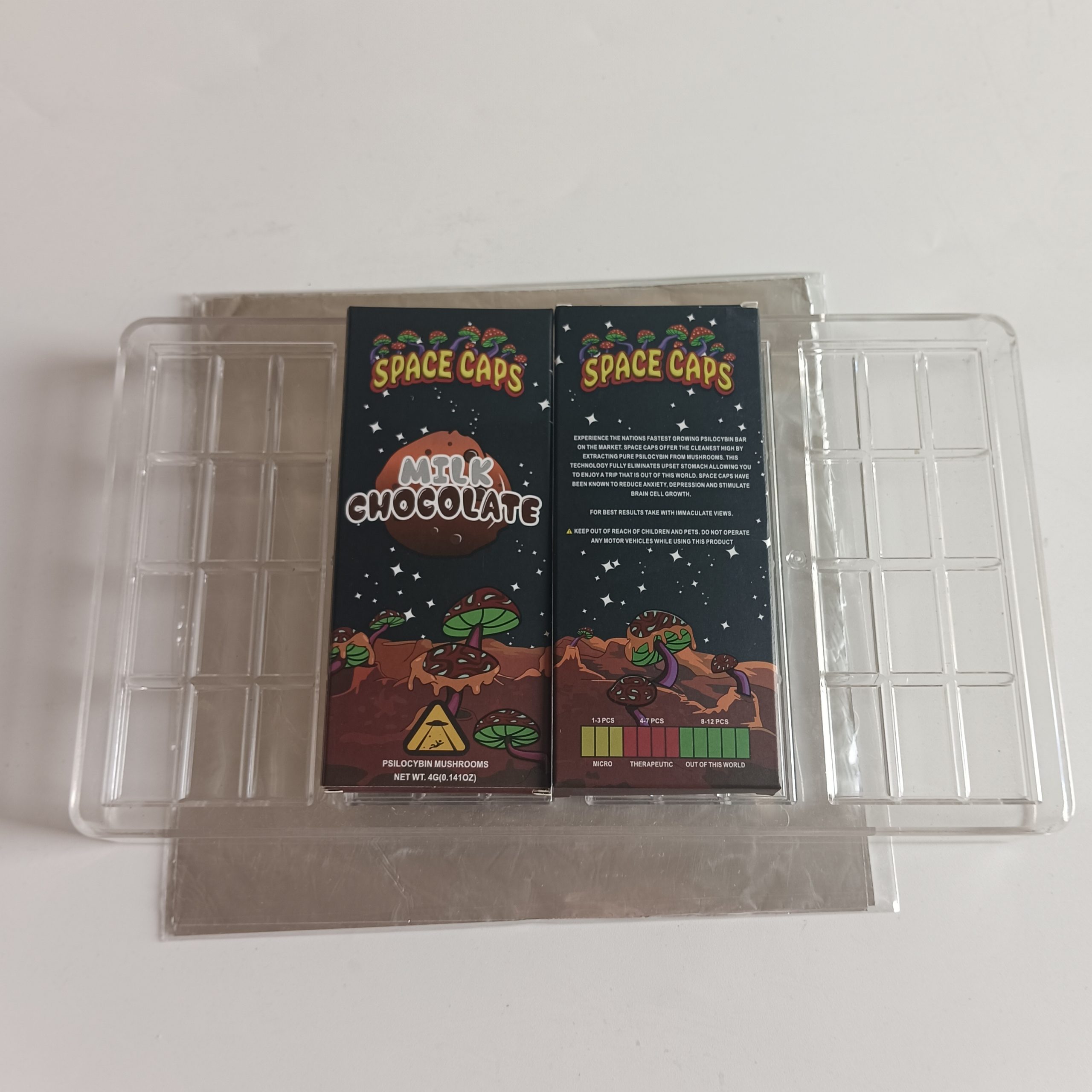 Empty Packing 1000pcs Space Caps 4G Mushroom Chocolate Package Boxes