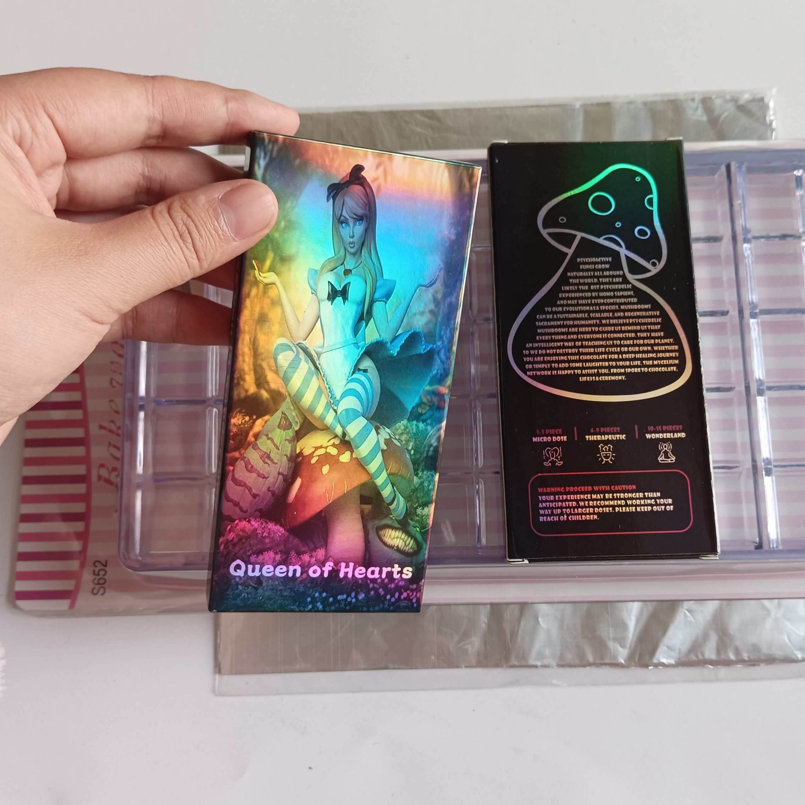 Empty Packing Alice in Wonderland 3.5g Magic Mushroom Chocolate Boxes
