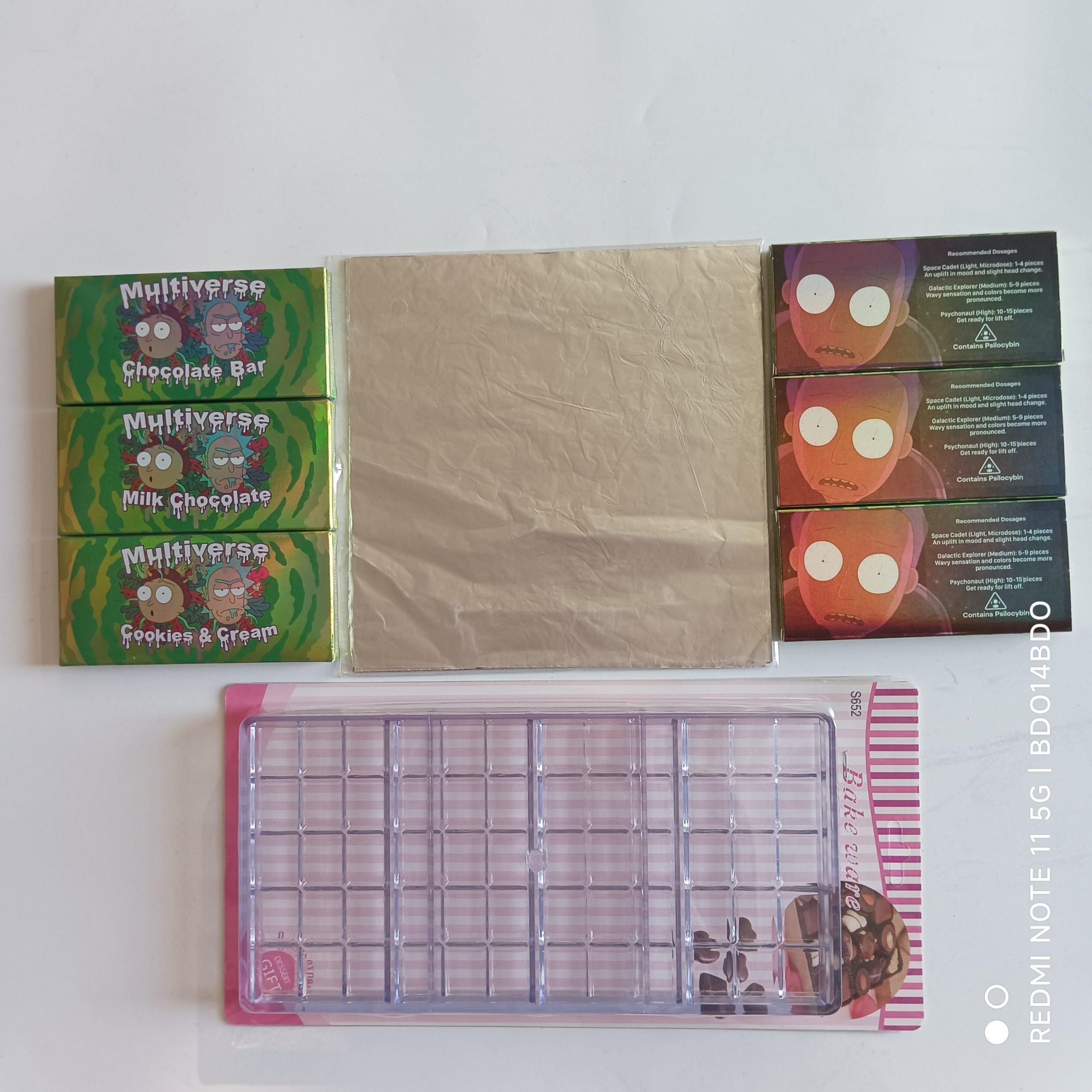 Empty Packing Multiverse 3 Flavors 4G Magic Mushroom Chocolate Boxes