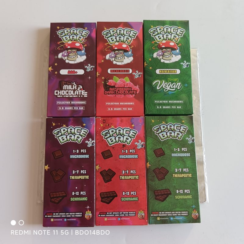 Empty Packing 3 Flavors Space Bar 3.5g Mushroom Chocolate Boxes