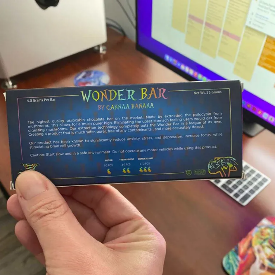 Empty Packing Wonder Bar 4g Magic Mushrooms Psilocybin Chocolate Boxes