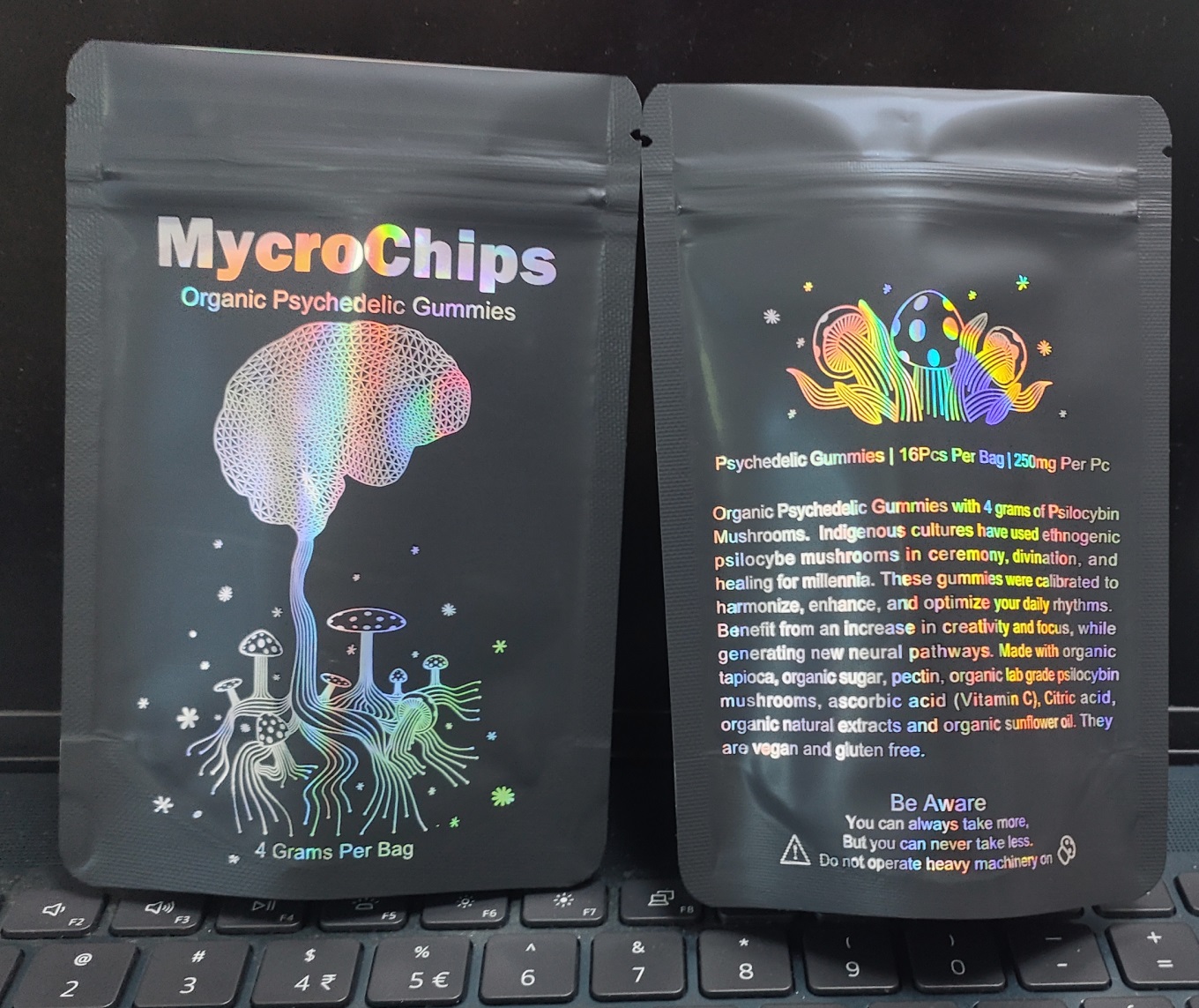 Empty Packing 4G Mycrochips Organic Psilocybin Gummies Bag