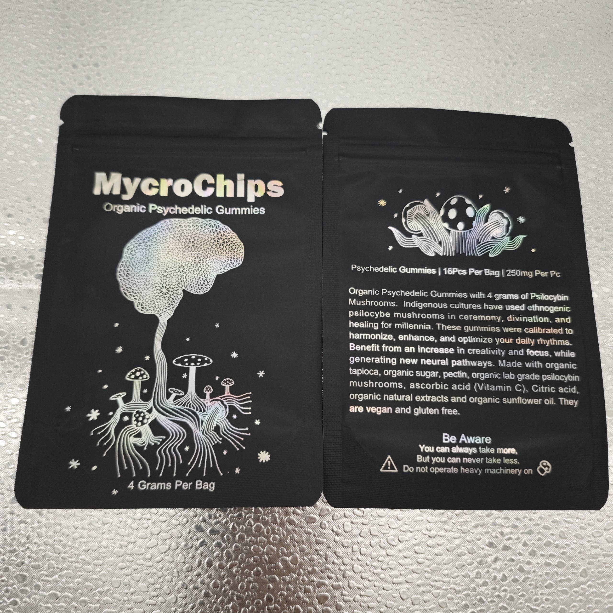 Empty Packing 4G Mycrochips Organic Psilocybin Gummies Bag