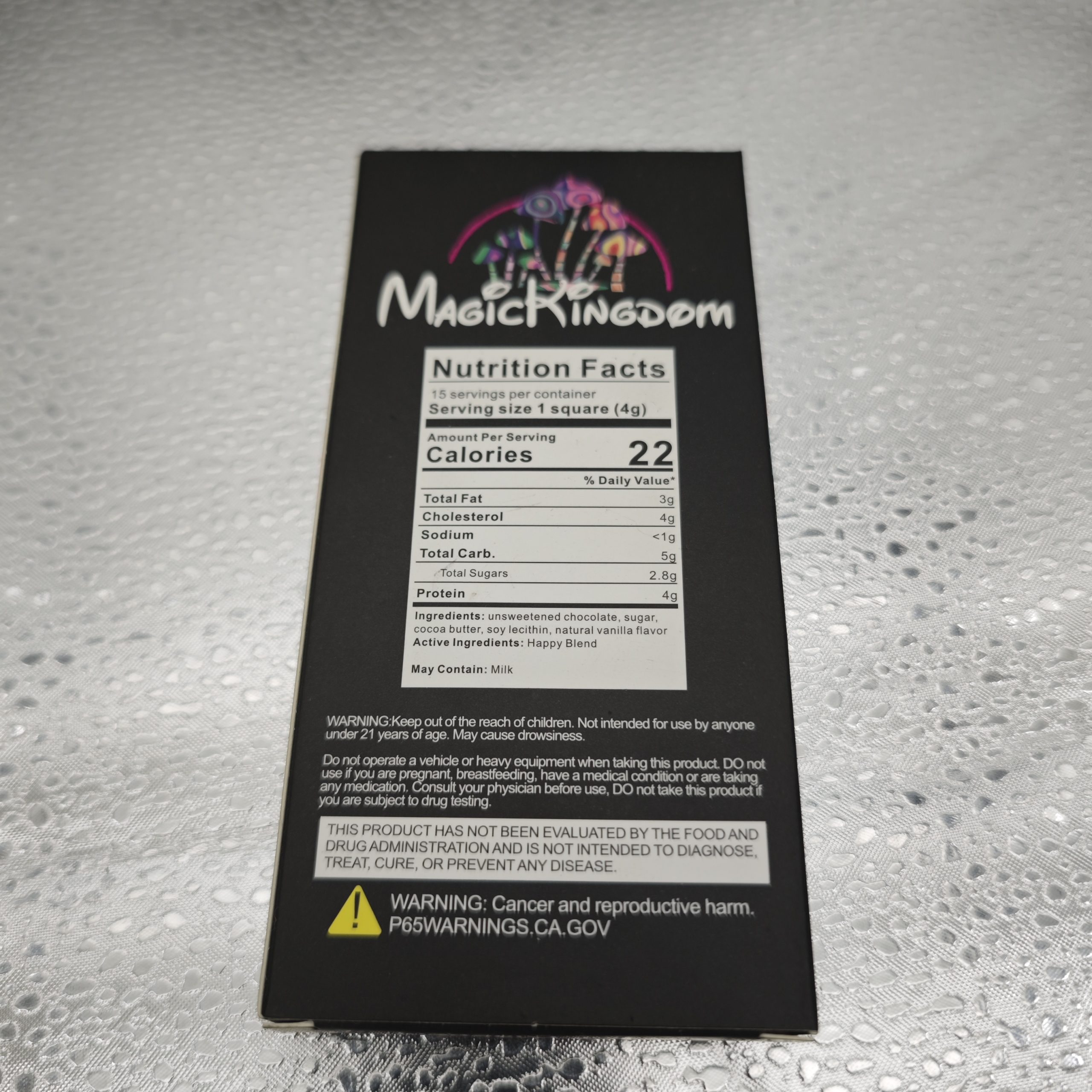 Empty Packing Magic Kingdom 4g Magic Mushroom Chocolate Bar Boxes