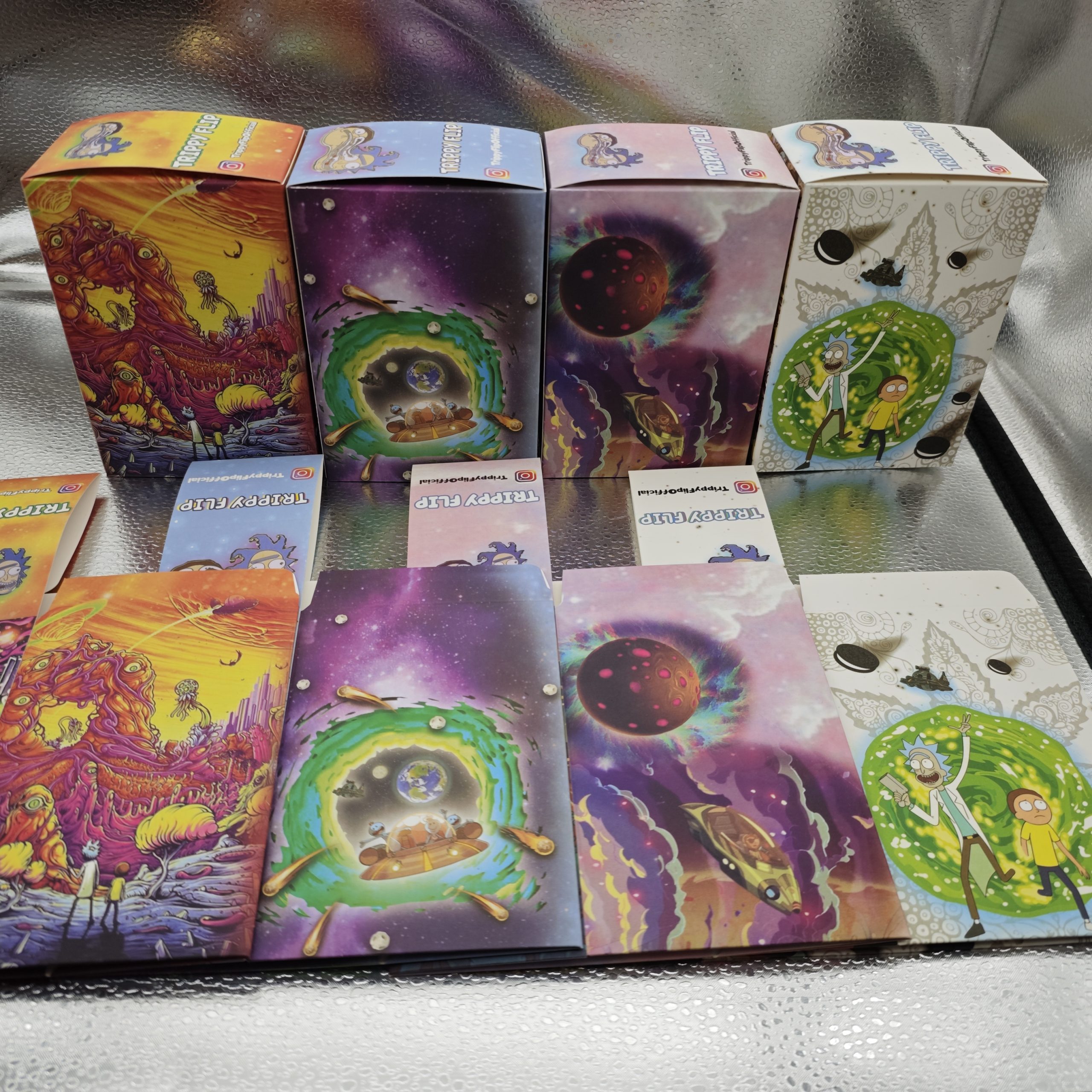 Empty Packing 4 Flavors Trippy Flip 3500mg Psillocybin & 500mg THC Chocolate Boxes