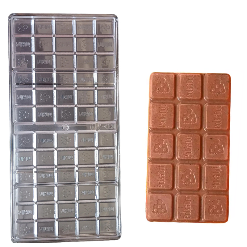 Polkadot Chocolate Bar Mold With Polkadot Logo 4G Polkadot Polka dot Mushroom Chocolate Bar Mold Plastic Moulds