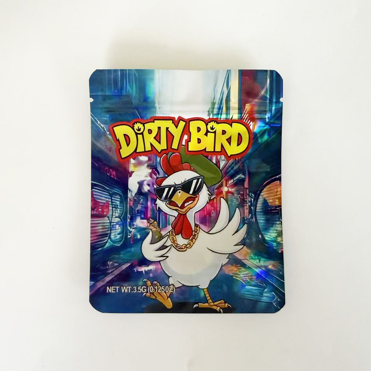 Empty 3.5g mylar bag - Dirty Bird design
